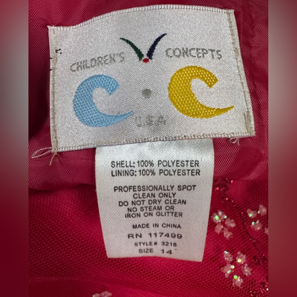 Children’s Concepts USA Girls Dress Stunning Red Delicate Floral Embroidered 14 - Picture 3 of 14